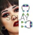 Hologram Mıknatıslı Fake Burun Piercing -Top Ve Ok Uçlu Paslanmaz Septum Deliksiz Pirsing