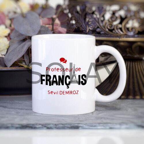 Kişiye Özel Fransızca Öğretmeni Kupa Bardak