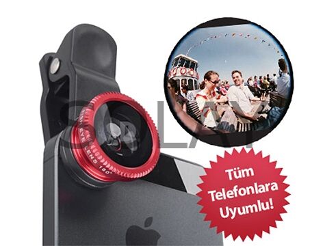Balık Gözü Cep Telefonu Lensi (Tüm Modellere Uyumlu)