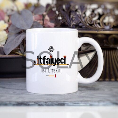 Kişiye Özel İtfaiyeci Kupa Bardak