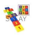 9 Parça Çocuk Oyun Karosu Eva Puzzle Yer Matı Sayılar Eğitici Oyun Halısı