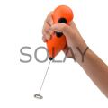 Mini Pilli Portatif Karıştırıcı Cappucino Maker Mikser - Renkli